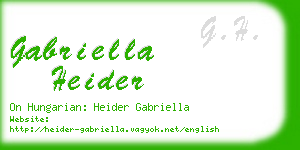 gabriella heider business card